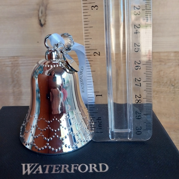 Waterford Silver Bell Ornament Collectible Christmas Decoration 2019 Annual - Picture 12 of 12